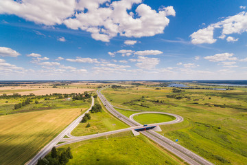 Aerial view of highway