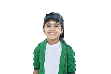 Portrait of smiling boy looking at camera 