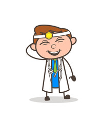 Cartoon Naughty Doctor Laughing Expression