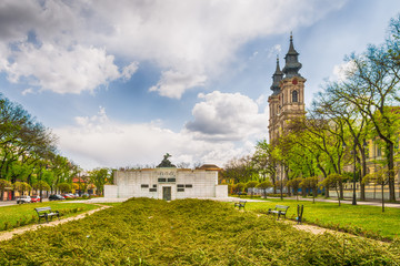 Naklejka premium Subotica, Serbia - April 23, 2017: Monument to the victims of fascism in Subotica city, Serbia 