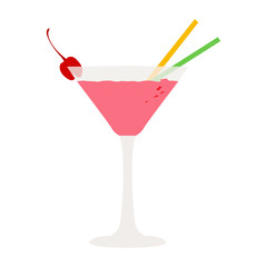 Isolated cocktail on a white background, Vector illustration
