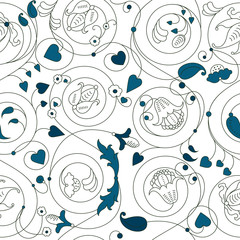 Fine Russian floral ornament