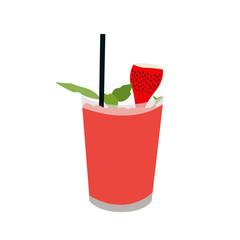 Isolated cocktail on a white background, Vector illustration