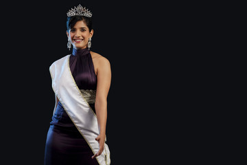 Portrait of a beauty pageant winner 