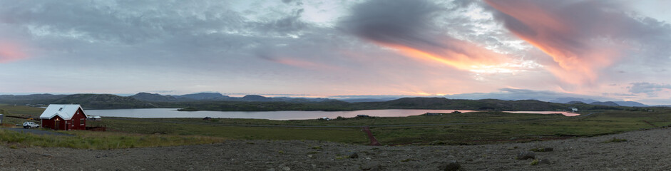 Panorama, Haus am See Ulfljotsvatn, Sudurland,Island