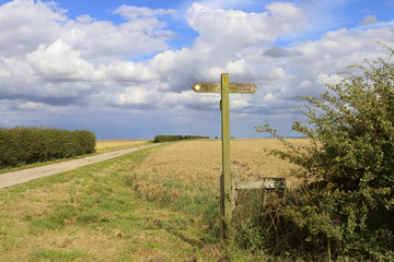 signpost and bridleway
