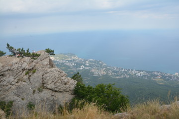 природа ландшафт деревья море цветы небо горы люди