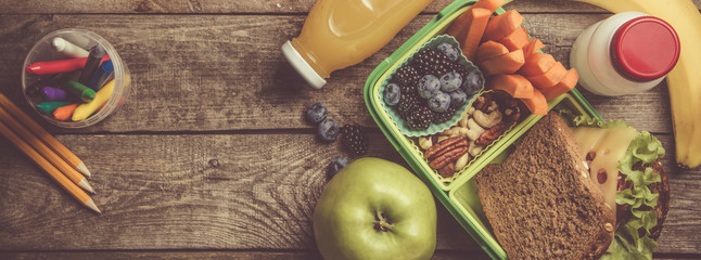 Healthy school lunch box