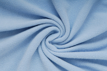fleece textile, beautiful shape, blue cloth, soft material,