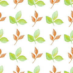 Seamless pattern with leaves