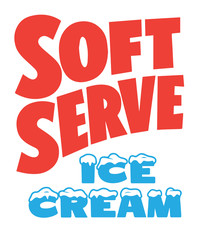 Soft Serve Ice Cream sign painter poster