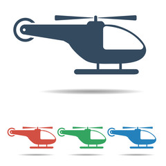 Helicopter icon - simple flat design, vector