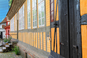 Old historical buildings in Denmark