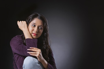 Young woman looking away