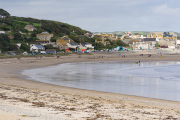 Fototapeta na wymiar Coastline in Cornwall in the summer