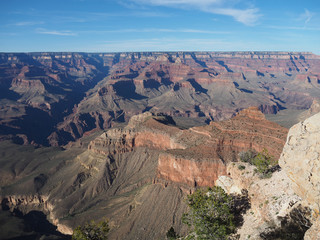 Beautiful view into the Grand Canyon from South Rim