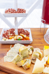 Cheese plate: Emmental, Camembert cheese, blue cheese