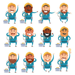 Set of electrician flat cions