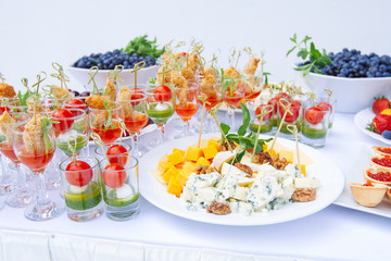 Cheese plate: Emmental, Camembert cheese, blue cheese