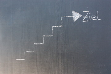 Treppe zum Erfolg - Ziel