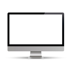 Fototapeta premium Computer display, monitor, realistic, 3D, isolated - stock vector.