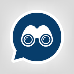 Sprechblase Fernglas