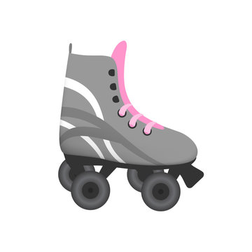 Quad roller skate vector isolated