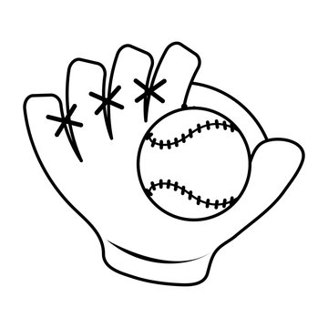 baseball glove and ball icon image