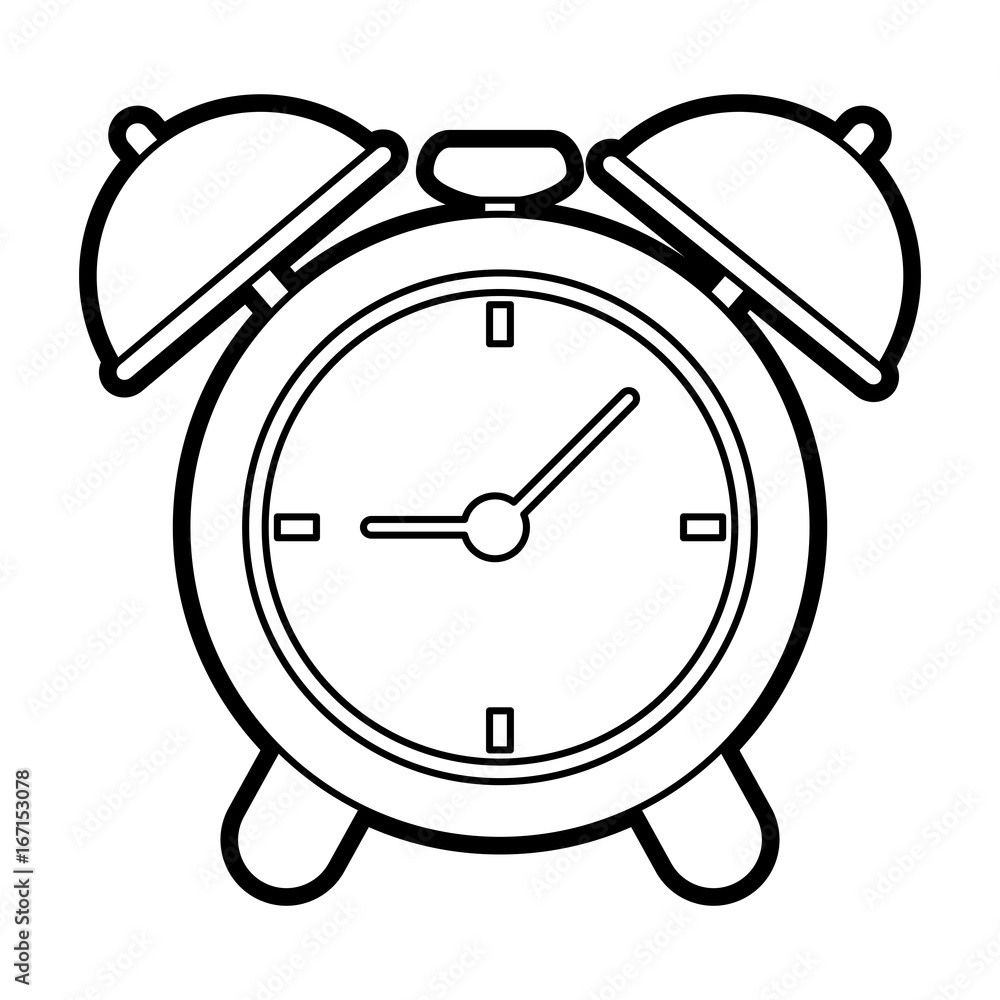 Poster analog alarm clock icon image