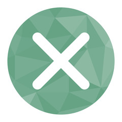 Fototapeta premium Polygon Icon Kreuz