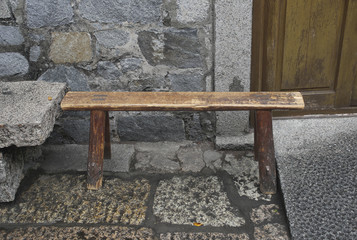 Old wooden stool 