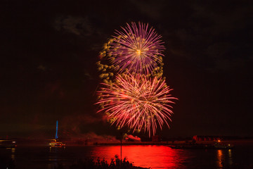 Feuerwerk in Wesel am Rhein