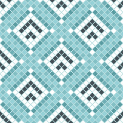 Abstract seamless pattern of squares. Ceramic tiles.