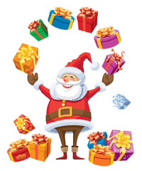 Santa Claus with Christmas presents