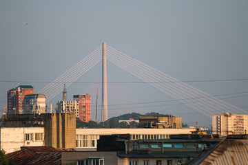 The golden bridge in Vladivostok