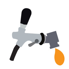 Isolated beer faucet on a white background, Vector illustration