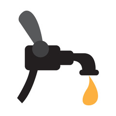 Isolated beer faucet on a white background, Vector illustration