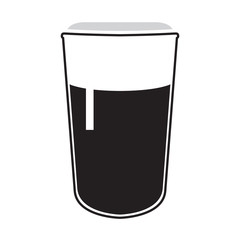 Isolated beer glass icon on a white background, Vector illustration