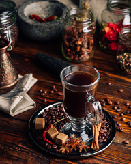 Cup of Coffee with Oriental Spices.