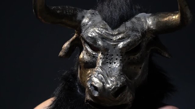 The man in the mask of the minotaur