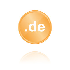 .de Bronze Münze mit Reflektion