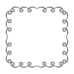 Curls frame for design