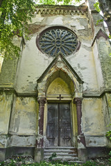 Old ruined Catholic church in Serbia