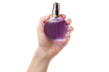 Perfume in a woman's hand
