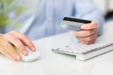 Online payment and shopping concepts.