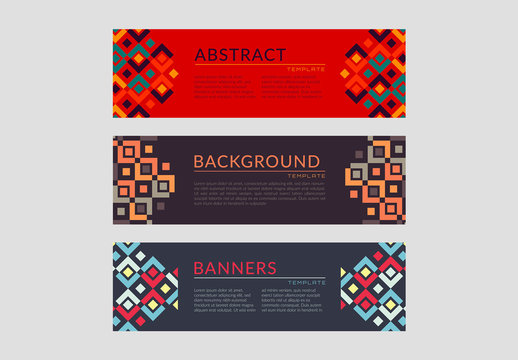 Colorful Abstract Pattern Web Banners 1