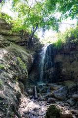 Kolcovskiy waterfall. Kolcovo, Kaluzhskaya region, Russia
