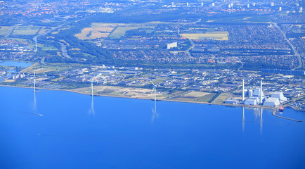 Industrial european district from above.