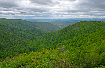 Fototapeta na wymiar Looking Down into an Appalachian Valley
