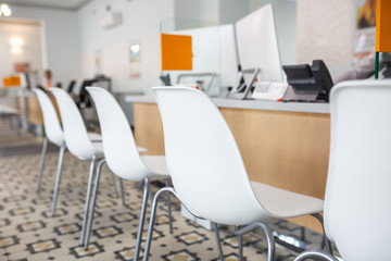 White chairs in the office